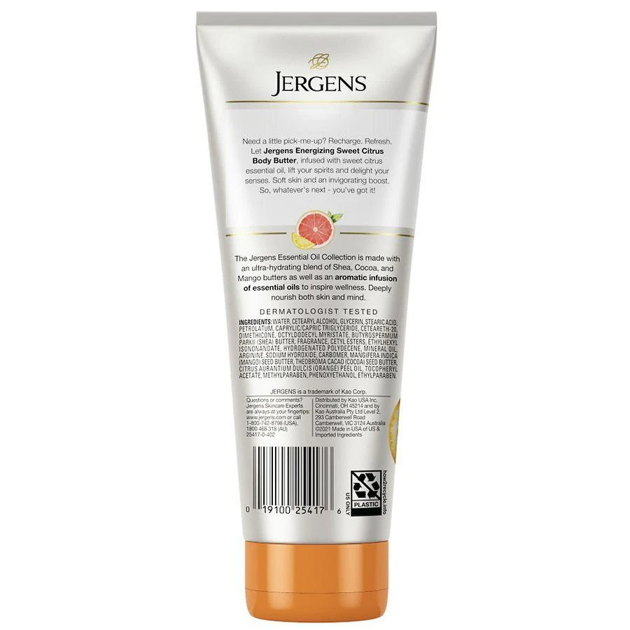 商品Jergens|Body Butter Hand and Body Lotion Citrus,价格¥65,第2张图片详细描述