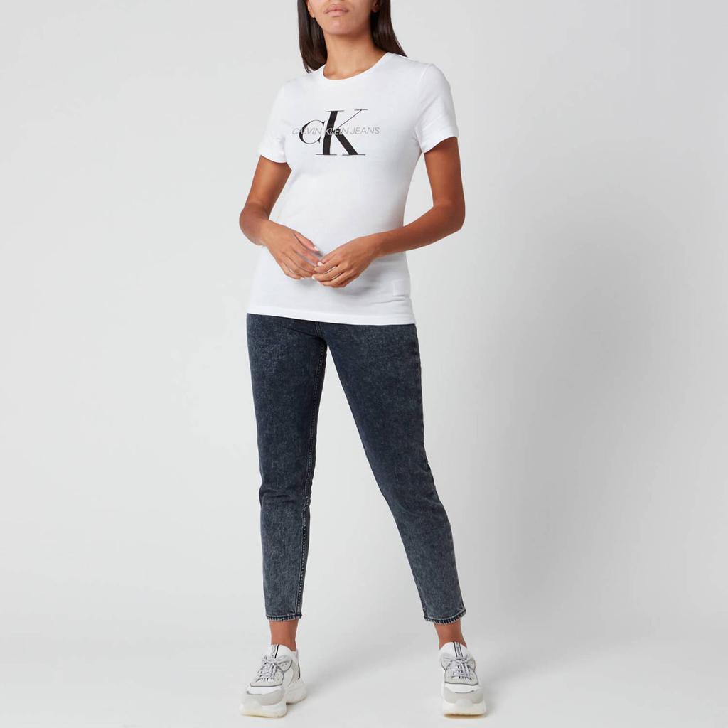 Calvin Klein Jeans Women's Monogram Logo Regular Fit T-Shirt - Bright White商品第3张图片规格展示