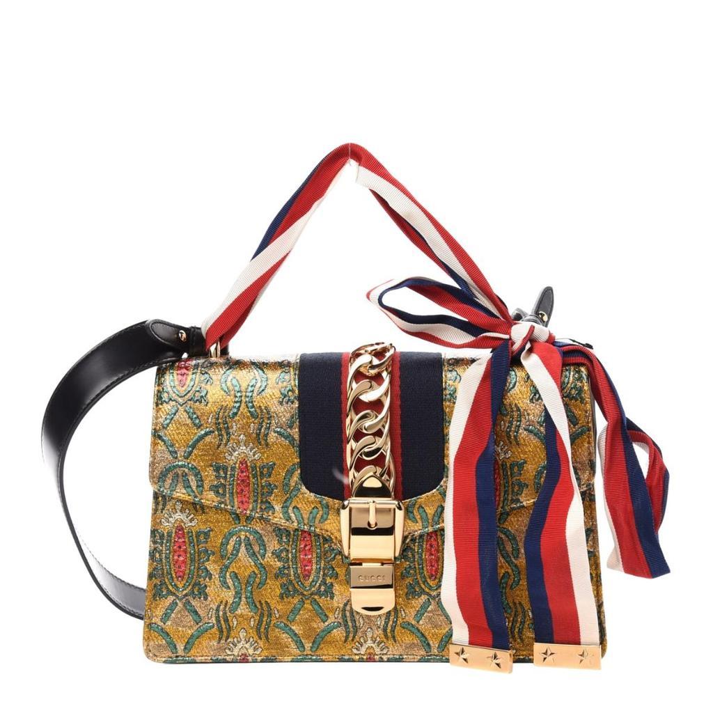 商品Gucci|Mini Sylvie Multicolor Brocade Bag,价格¥12288,第1张图片