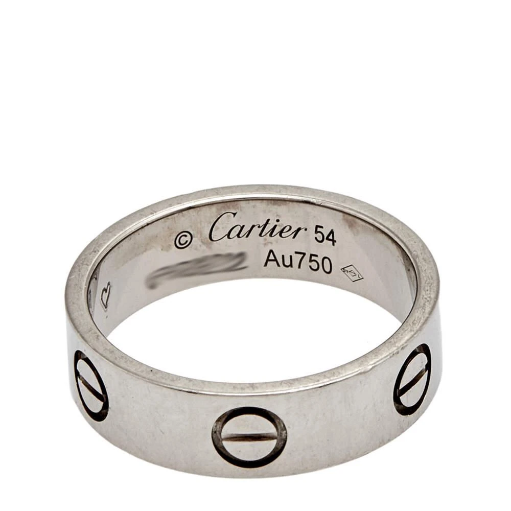 商品[二手商品] Cartier|Cartier Love 18K White Gold Band Ring 54,价格¥6086,第5张图片详细描述