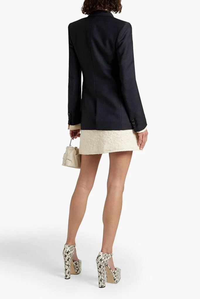 商品Valentino|Double-breasted wool and mohair-blend blazer,价格¥10802,第1张图片