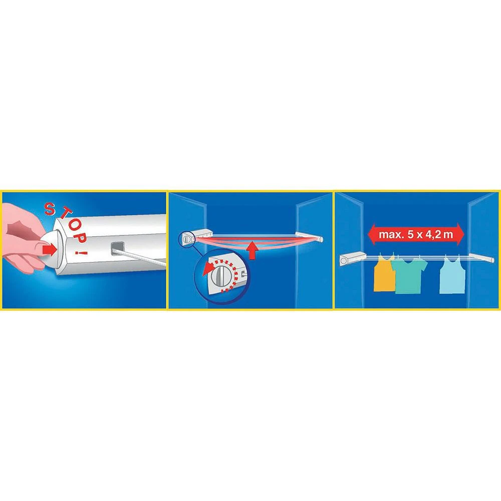 商品Household Essentials|Leifheit Rollfix 210 Retractable 5-Line Clothesline,价格¥492,第3张图片详细描述