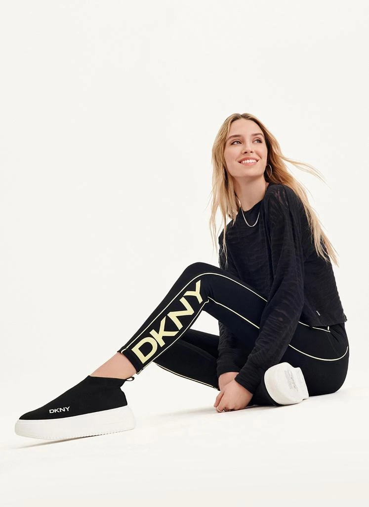 商品DKNY|High Waist Legging With Combo Piping & Logo Graphic,价格¥267,第1张图片