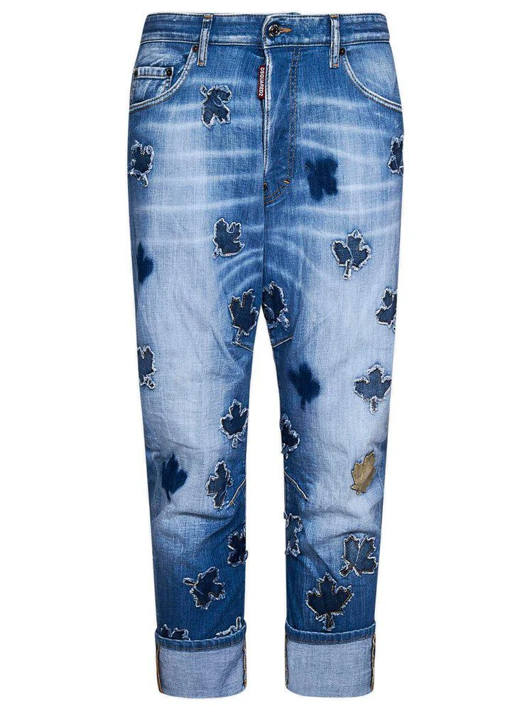 商品DSQUARED2|Dsquared2 Patchwork Turn-Up Cuff Jeans,价格¥4901,第1张图片