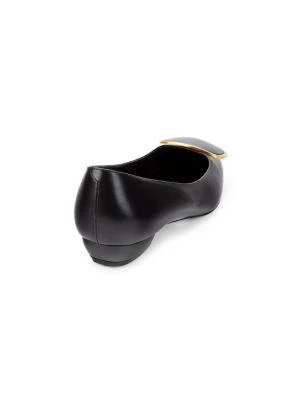 商品Roger Vivier|Vertigo Leather Ballet Flats,价格¥1229,第3张图片详细描述