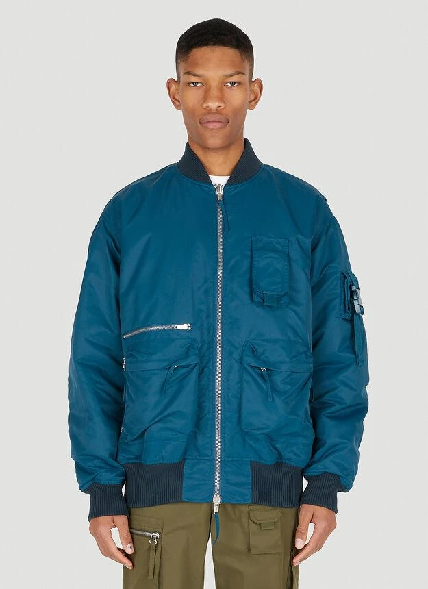 商品Helmut Lang|Nylon Bomber Jacket in Blue,价格¥2488,第1张图片