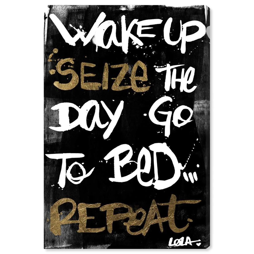 商品Oliver Gal|Typography and Quotes 'Seize The Day Gold Vertical' Inspirational Quotes and Sayings,价格¥1020,第1张图片