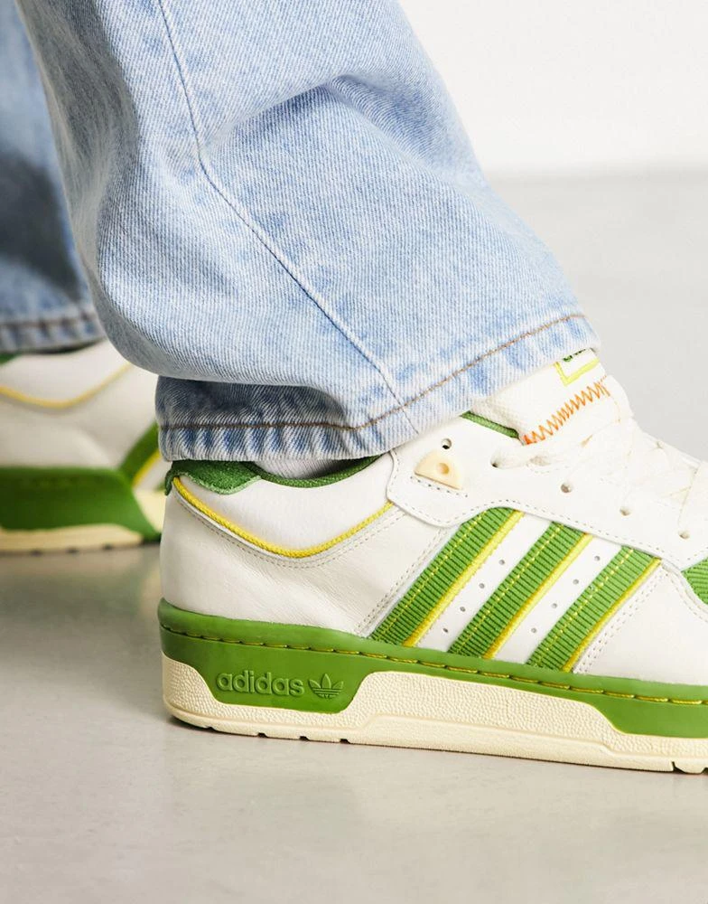 商品Adidas|adidas Originals Rivalry Low 86 trainers in white and green,价格¥570,第3张图片详细描述
