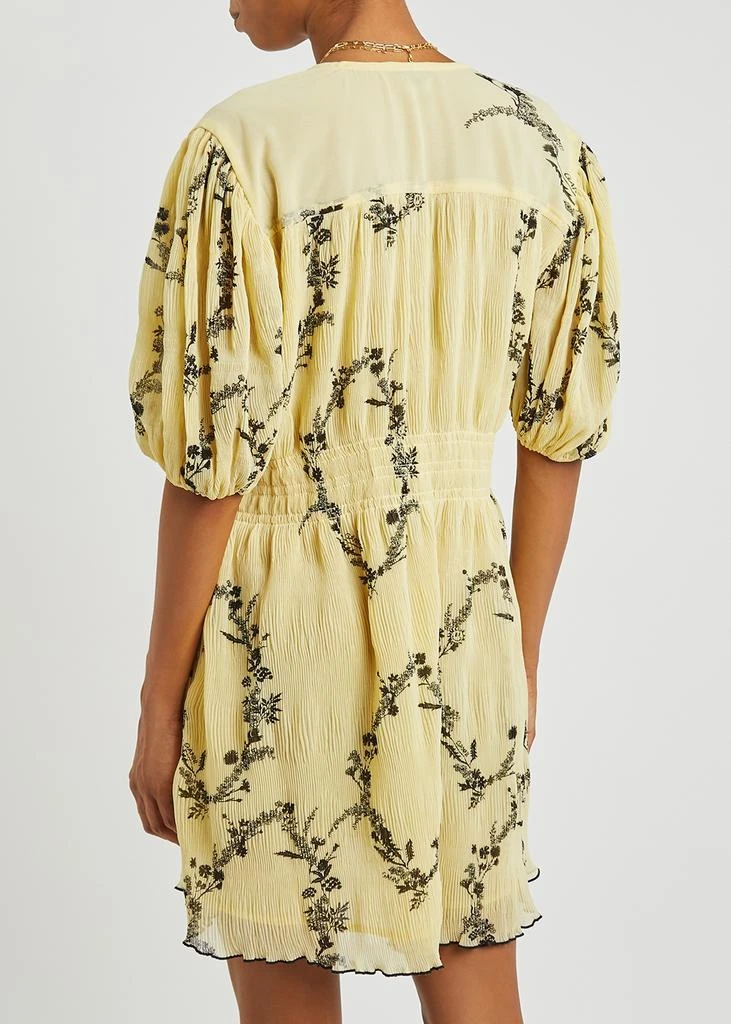 商品Ganni|Floral-print plissé dress,价格¥814,第3张图片详细描述