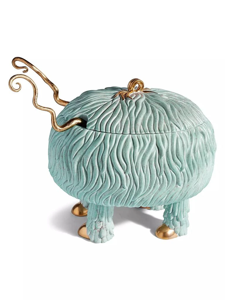 商品L'Objet|Haas 3-Piece 24K Goldplated Fox Salad Server & Bowl Set,价格¥11759,第1张图片