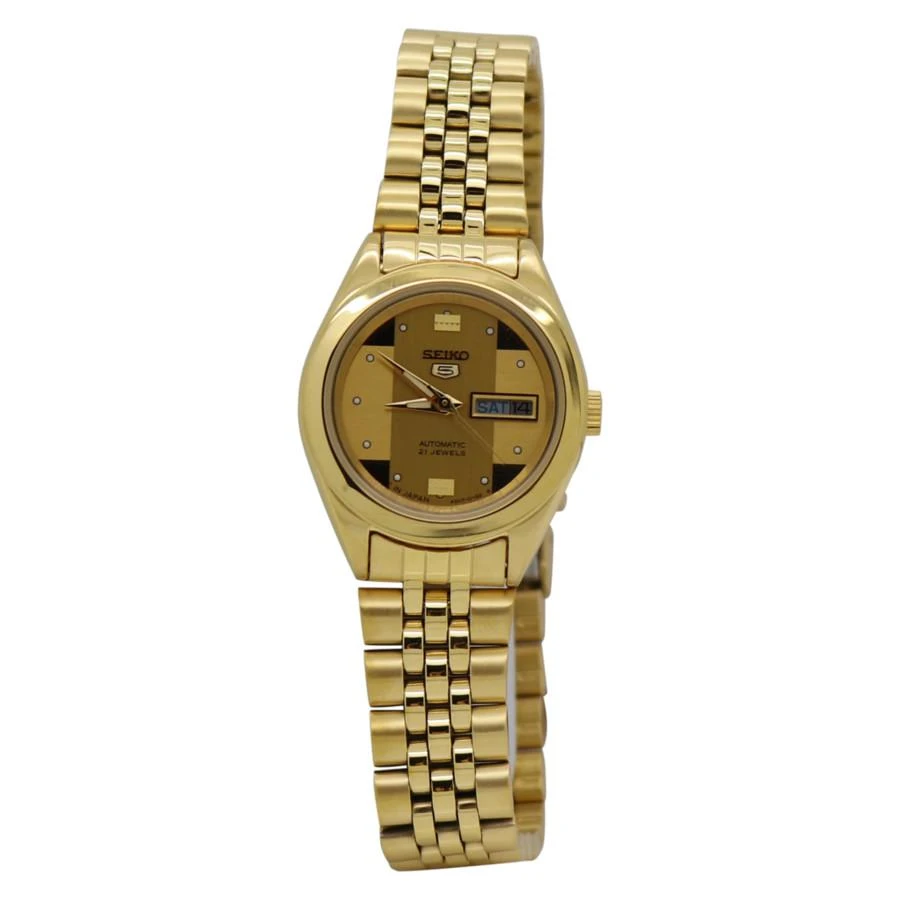 商品Seiko|Seiko 5 Automatic Gold Dial Ladies Watch SYMG14J1,价格¥1027,第1张图片