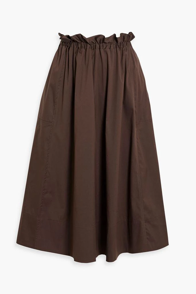 商品IRIS & INK|Livia ruffled cotton-blend poplin midi skirt,价格¥811,第1张图片