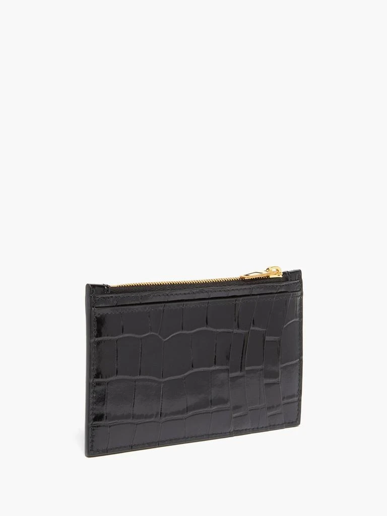 商品Balenciaga|Hourglass zipped croc-effect leather cardholder,价格¥2548,第3张图片详细描述