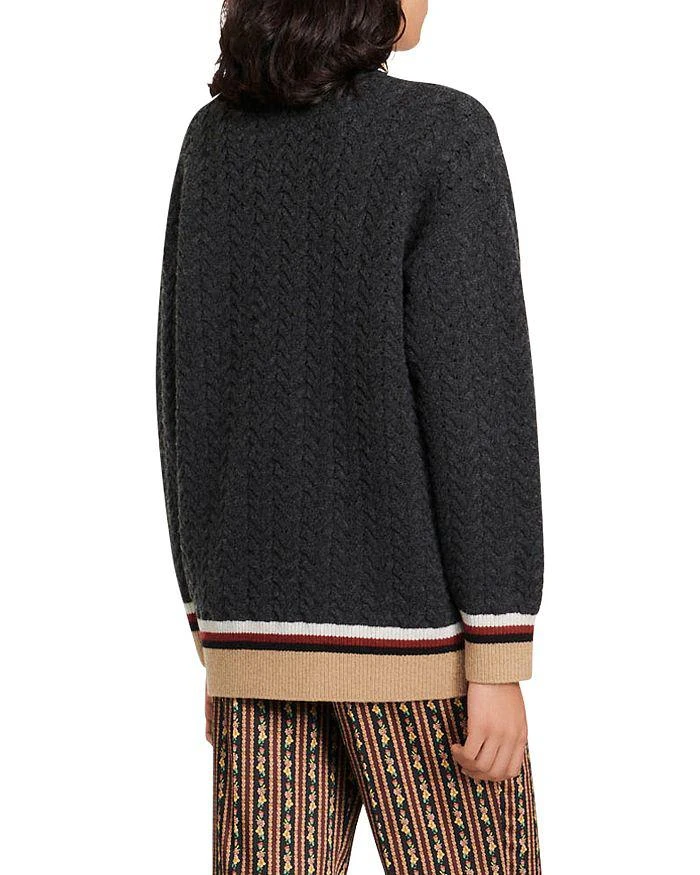 商品Sandro|Tommy Oversized Cable Knit Cardigan,价格¥1945,第2张图片详细描述