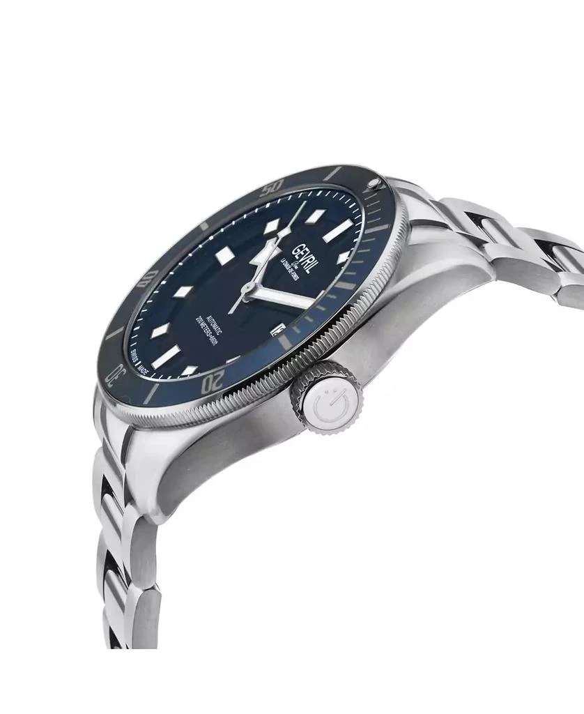 商品Gevril|Men's Yorkville Silver-Tone Stainless Steel Swiss Automatic Bracelet Watch 43mm,价格¥7573,第3张图片详细描述