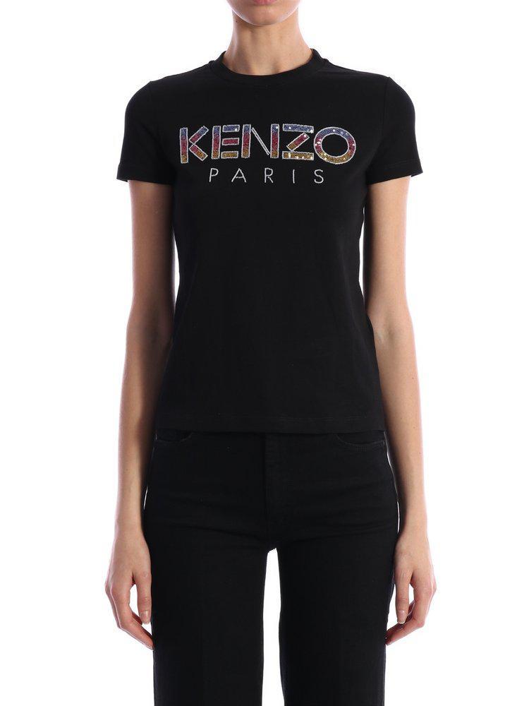 商品Kenzo|Kenzo Sequinned Logo T-Shirt,价格¥1176,第1张图片