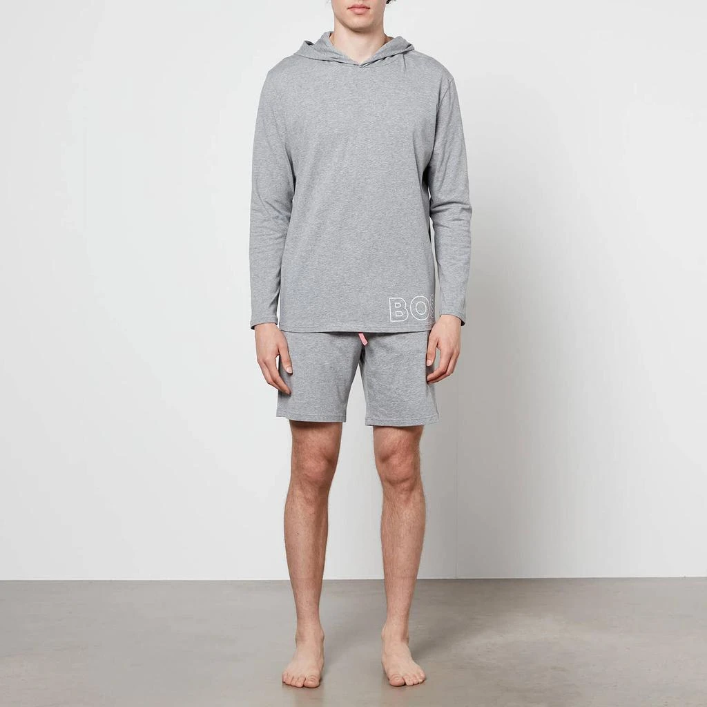 商品Hugo Boss|BOSS Bodywear Men's Identity Hooded Long Sleeve Top - Medium Grey,价格¥169,第4张图片详细描述