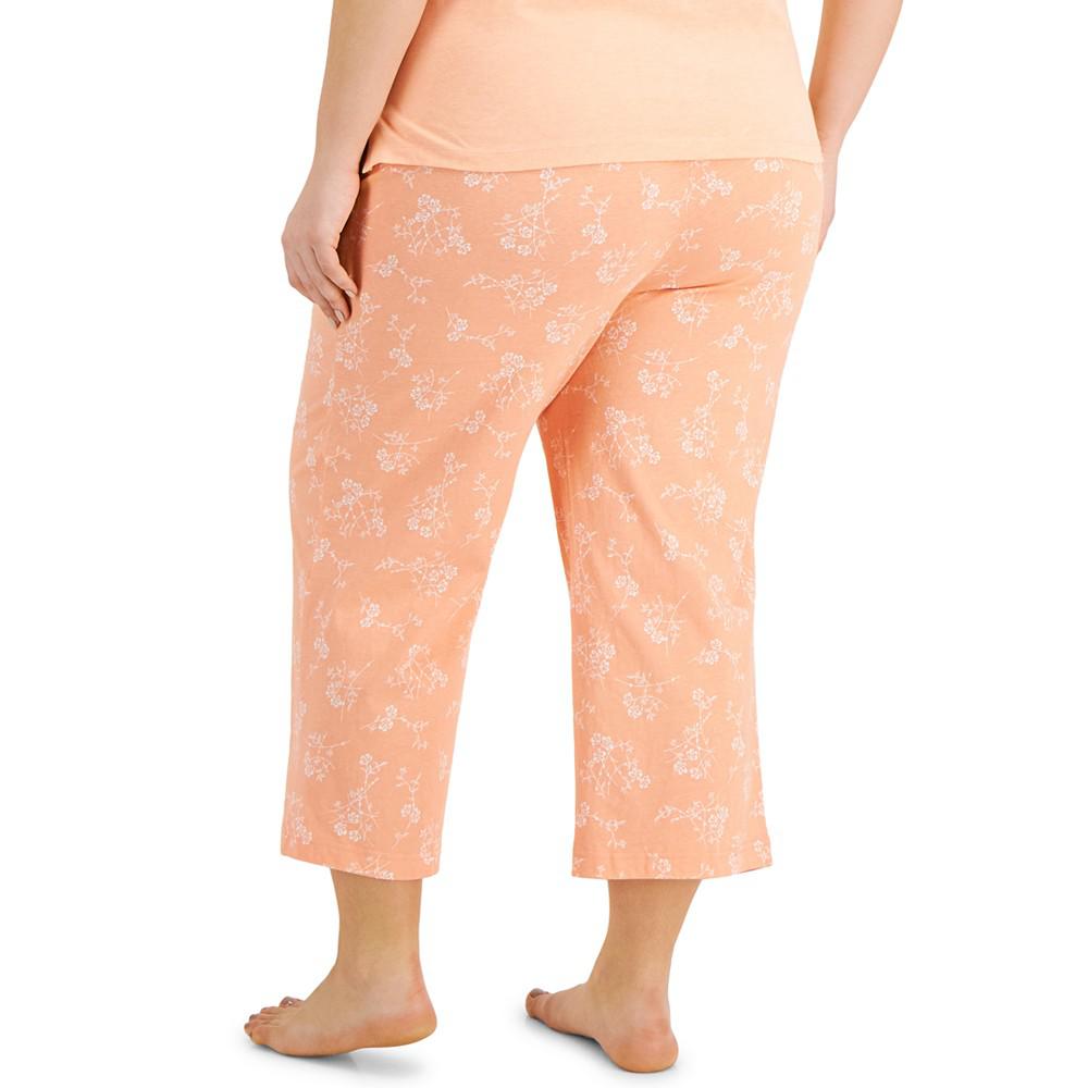 Plus Size Cotton Cropped Pajama Pants, Created for Macy's商品第2张图片规格展示