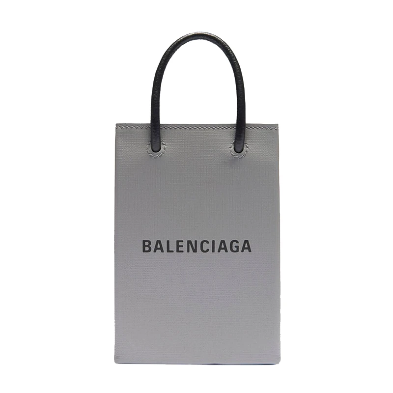 商品Balenciaga|Balenciaga/巴黎世家 秋冬新款 白色纹理小牛皮购物袋手机包斜挎手提包 ,价格¥7015,第1张图片