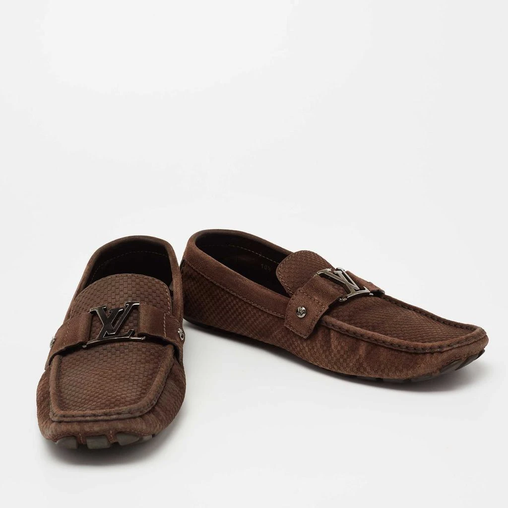 商品[二手商品] Louis Vuitton|Louis Vuitton Brown Suede  Monte Carlo Slip on Loafers Size 44.5,价格¥2210,第4张图片详细描述