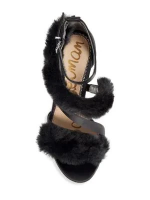 Adelle Stiletto Faux Fur Sandals 商品
