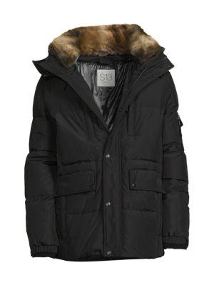 Voyager Faux Fur Trim Down Puffer Jacket商品第5张图片规格展示