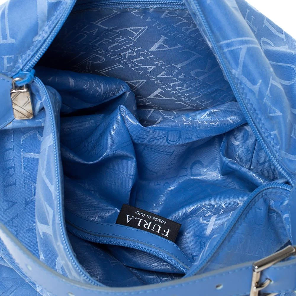 Furla Blue Nylon and Leather Hobo  商品