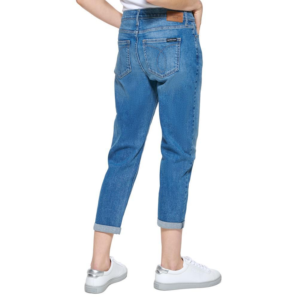 商品Calvin Klein|Petite Mid Rise Slim-Leg Boyfriend Jeans,价格¥448,第4张图片详细描述