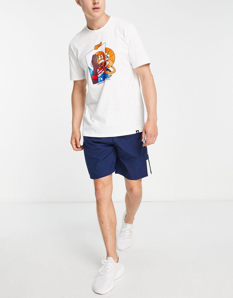商品Adidas|adidas Basketball Posterize t-shirt in white,价格¥296,第5张图片详细描述