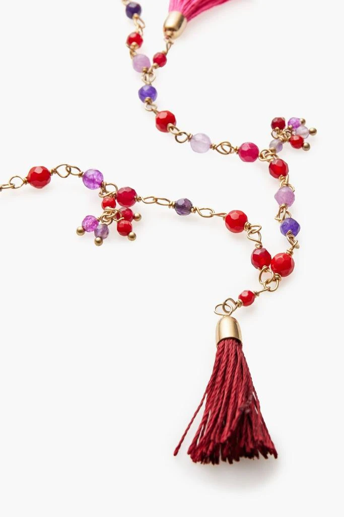 商品ROSANTICA|Gold-tone, quartz and tassel necklace,价格¥402,第3张图片详细描述