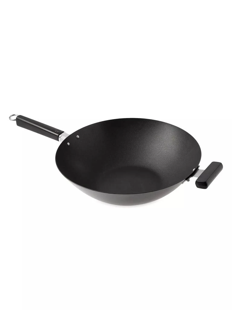 商品Escali|Joyce Chen Professional Series 14'' Carbon Steel Excalibur Nonstick Flat Bottom Wok,价格¥743,第1张图片