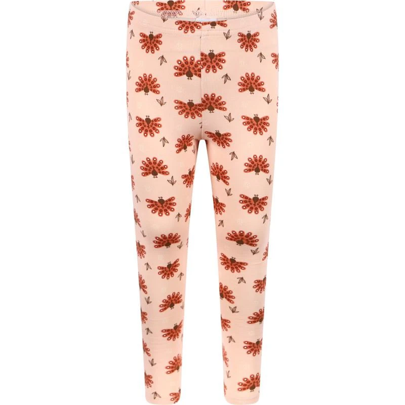 商品Fred's World by Green Cotton|Peacocks print cotton leggings in pink,价格¥198,第1张图片