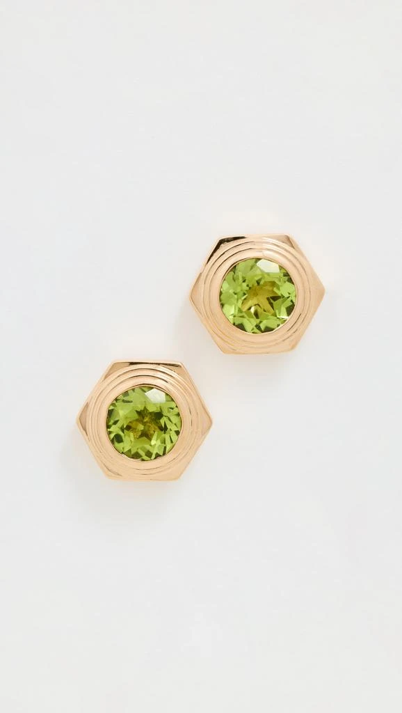 商品Harwell Godfrey|18k Hexed Studs Pair,价格¥34117,第1张图片详细描述