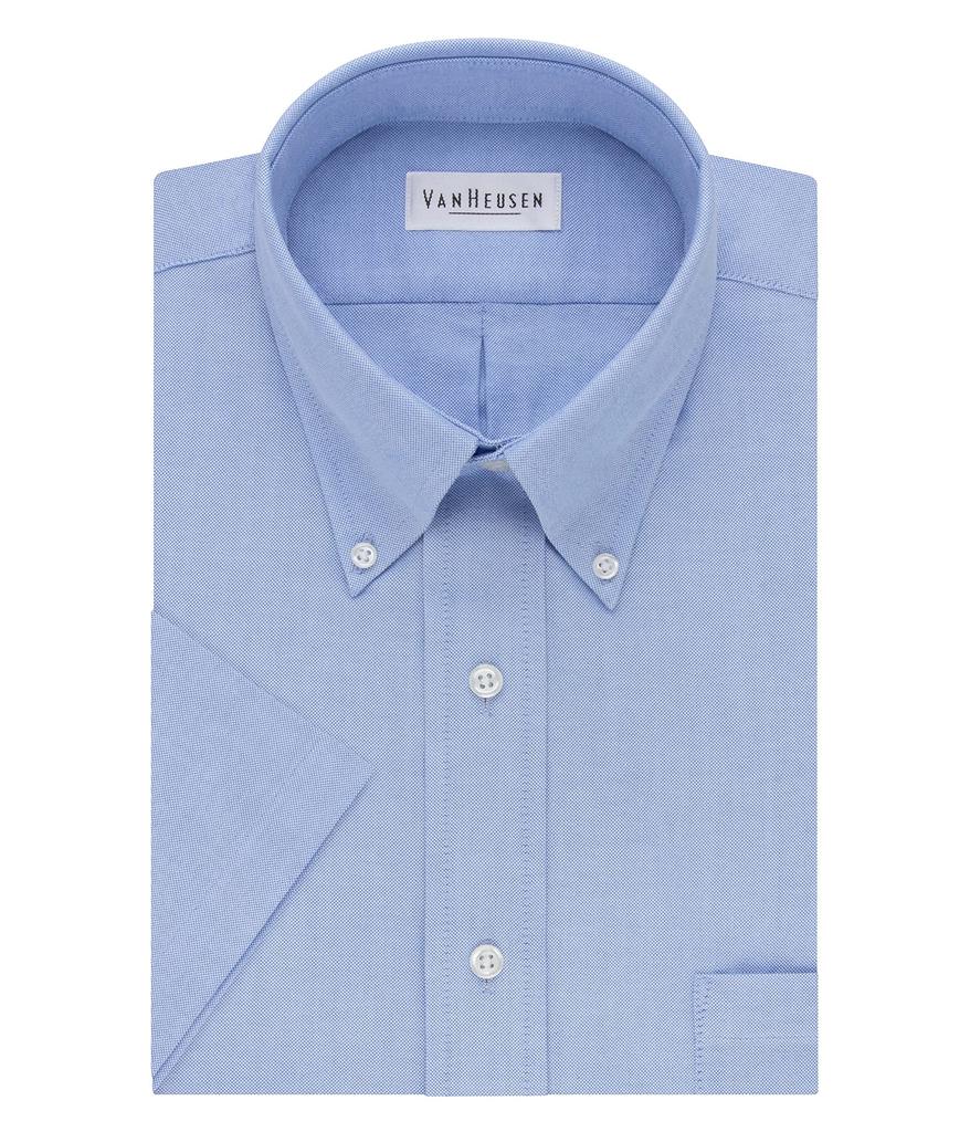 Men's Dress Shirts Short Sleeve Oxford Solid商品第1张图片规格展示