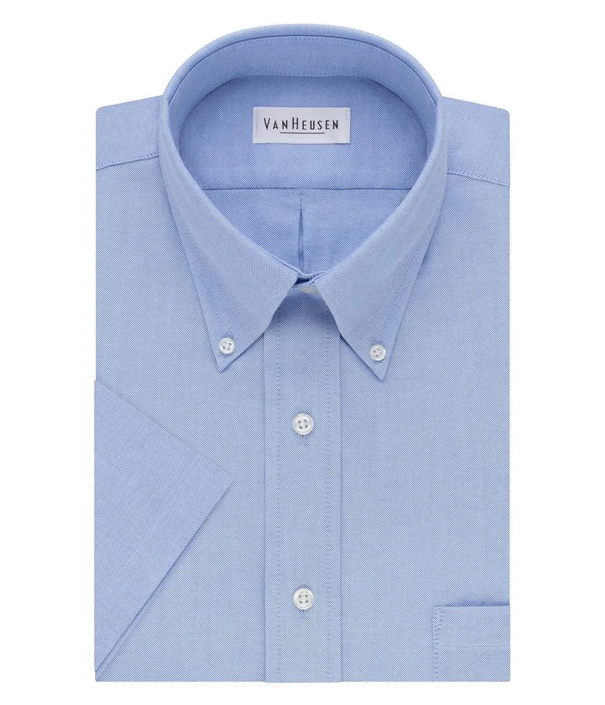 商品Van Heusen|Men's Dress Shirts Short Sleeve Oxford Solid,价格¥138,第1张图片