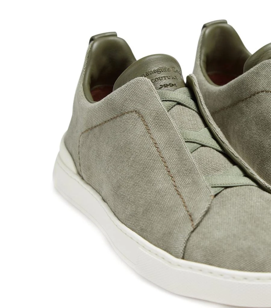 商品Zegna|Canvas Triple Stitch Sneakers,价格¥4865,第5张图片详细描述