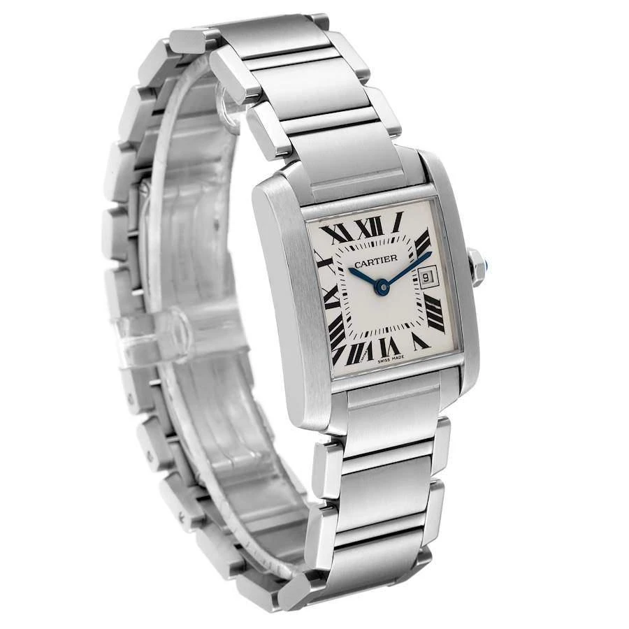 Cartier Tank Francaise Midsize Silver Dial Steel Ladies Watch W51003Q3 25 x 30 mm 商品