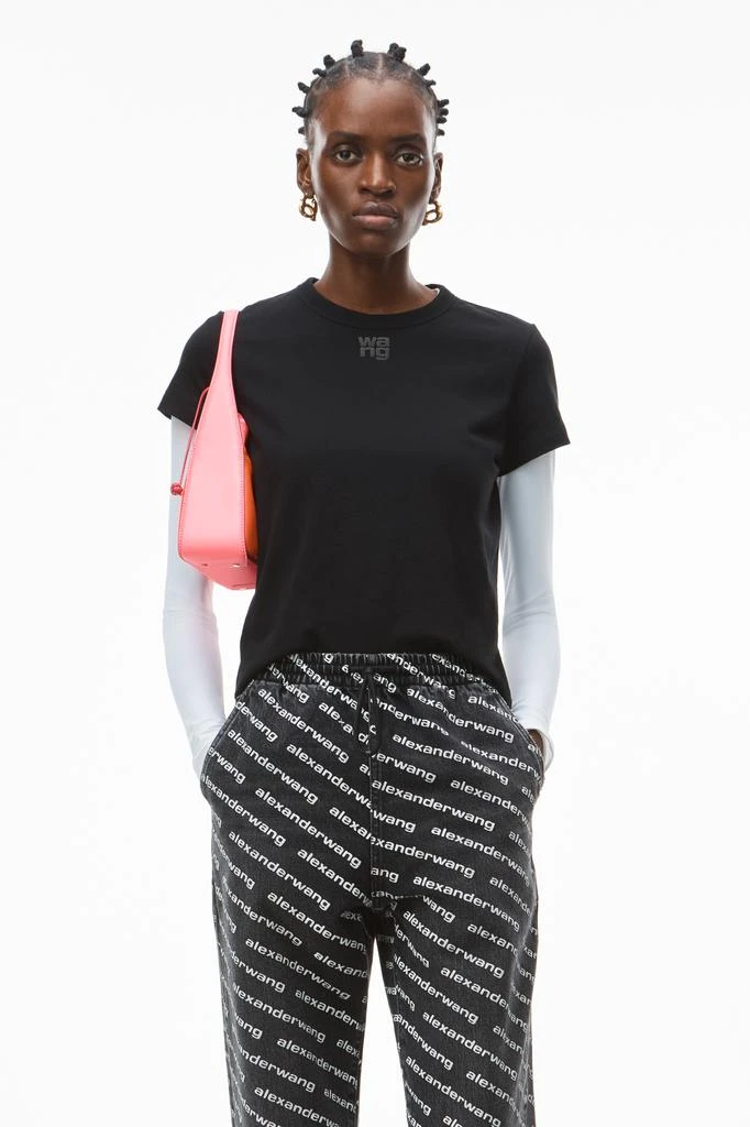 商品Alexander Wang|SHRUNKEN LOGO TEE IN COTTON,价格¥672,第2张图片详细描述