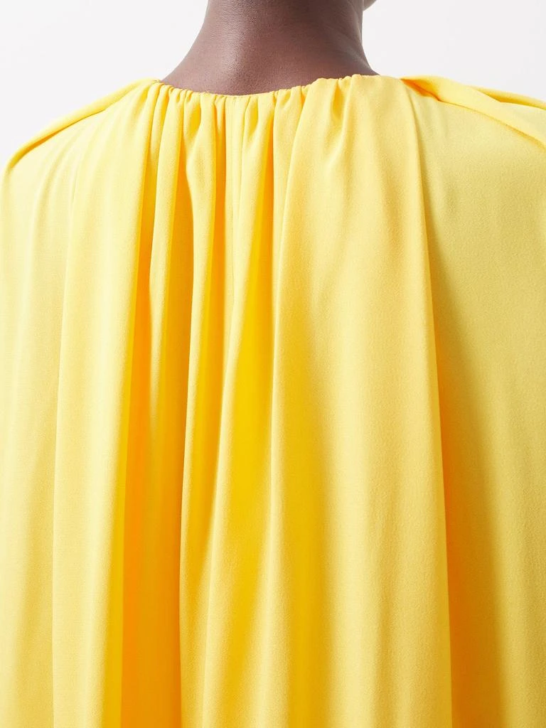 商品Raquel Diniz|Emilia plunge-front draped satin cape dress,价格¥4086,第3张图片详细描述