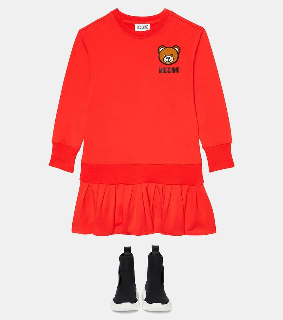 商品Moschino|Logo棉质混纺连衣裙,价格¥654,第2张图片详细描述