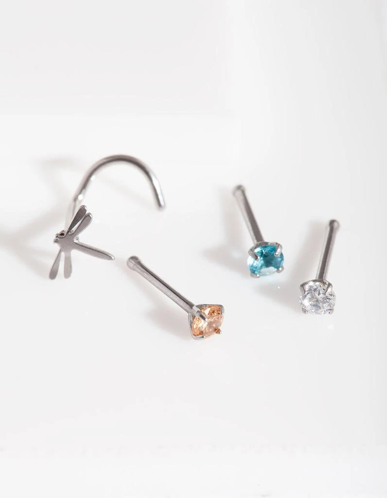 商品Lovisa|Rhodium Dragonfly Diamante Nose Pack,价格¥130,第1张图片