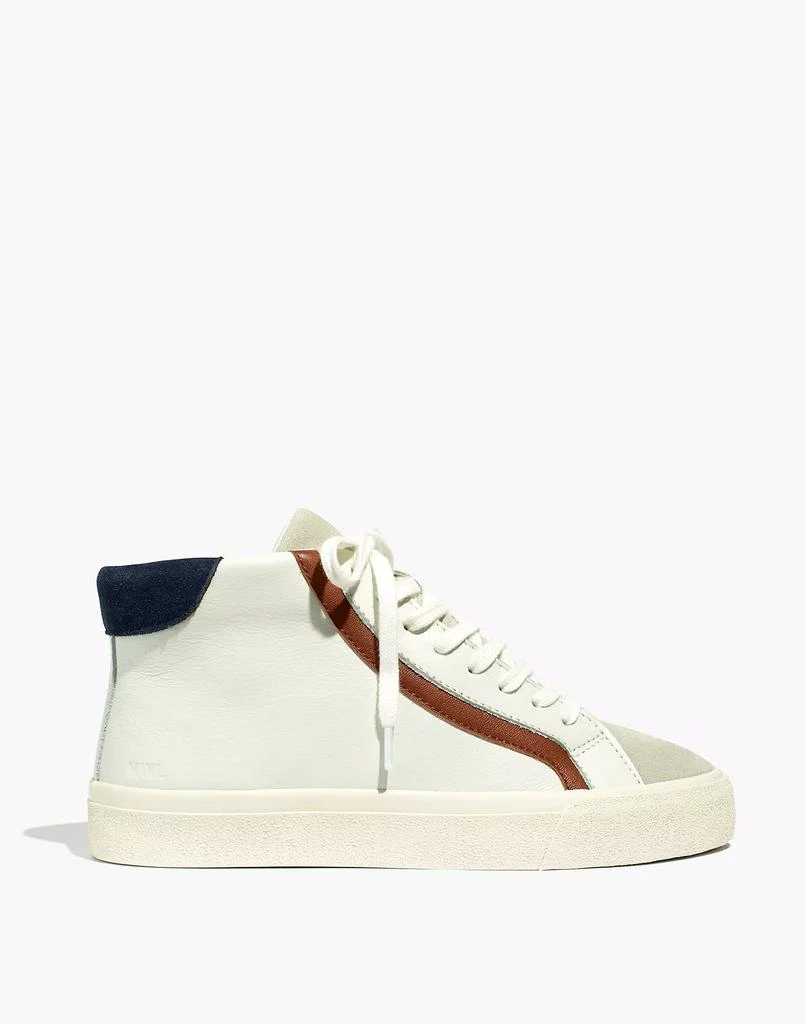 商品Madewell|Sidewalk High-Top Sneakers in Colorblock Leather,价格¥555,第2张图片详细描述