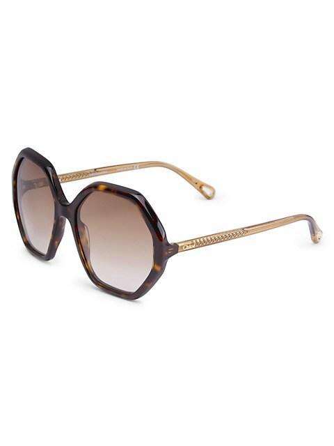商品Chloé|58MM Geometric Sunglasses,价格¥2239,第4张图片详细描述