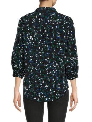 商品Karl Lagerfeld Paris|Balloon Sleeve Floral Print Shirt,价格¥145,第2张图片详细描述