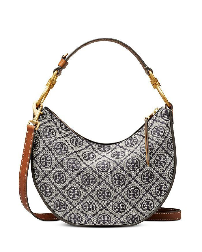 商品Tory Burch|T Monogram Mini Jacquard Crescent Bag,价格¥2978,第1张图片