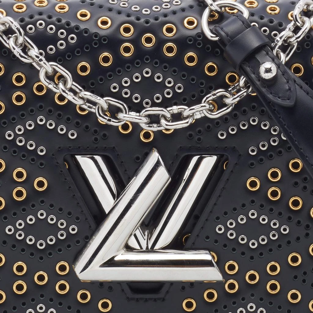 商品[二手商品] Louis Vuitton|Louis Vuitton Black Leather Limited Edition Grommet Embellished Twist MM Bag,价格¥15235,第5张图片详细描述