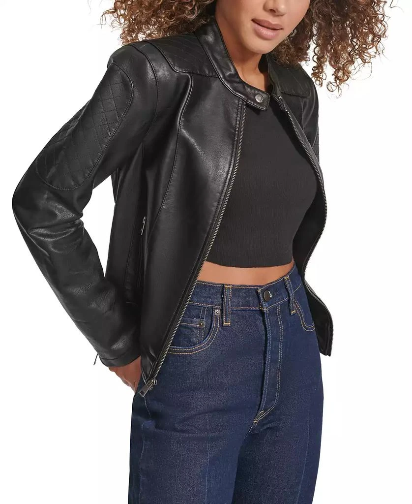 商品Levi's|Women's Faux Leather Biker Jacket,价格¥596,第3张图片详细描述