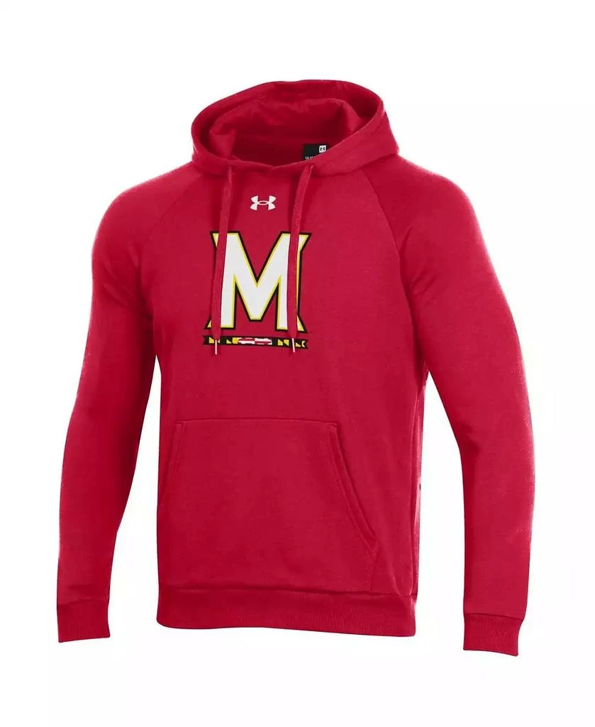 商品Under Armour|Men's Red Maryland Terrapins Primary School Logo All Day Raglan Pullover Hoodie,价格¥416,第2张图片详细描述