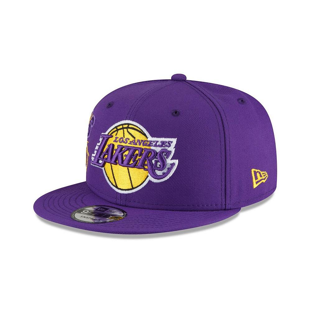 Men's Purple Los Angeles Lakers Back Half 9FIFTY Snapback Adjustable Hat商品第4张图片规格展示