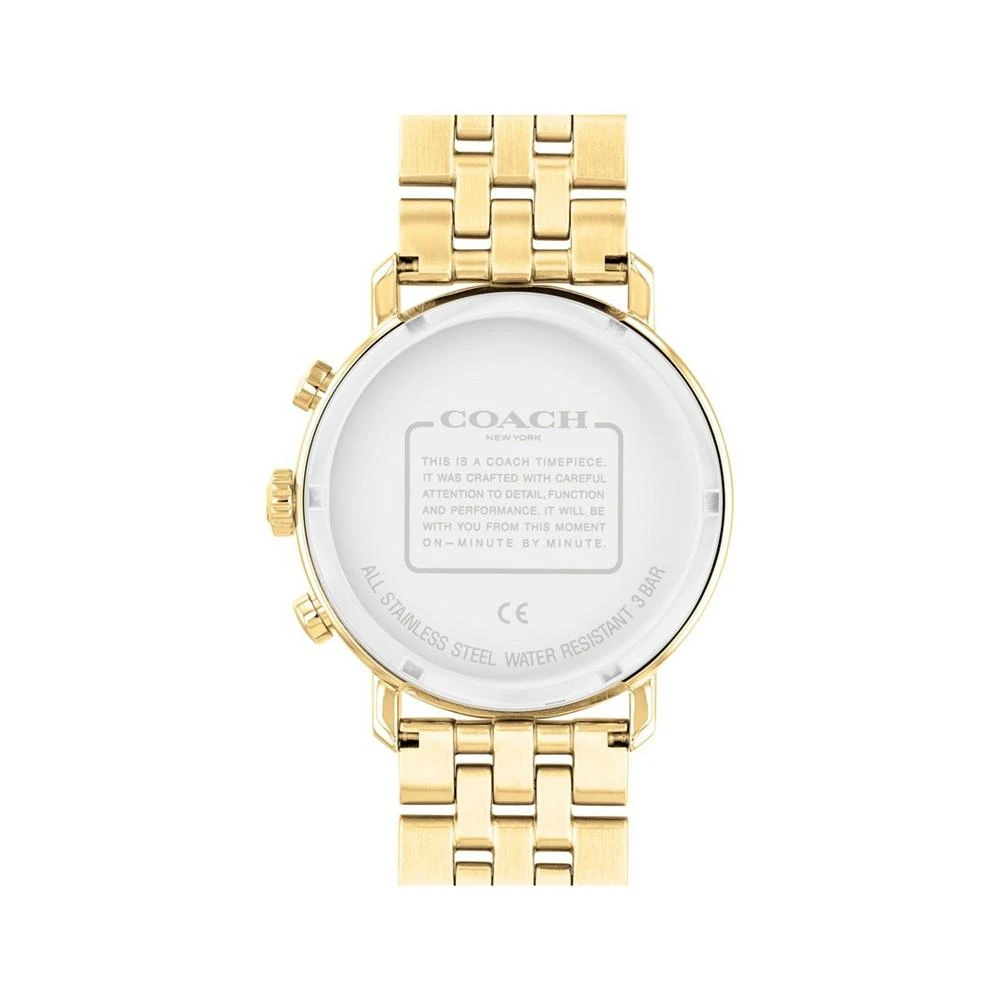 商品Coach|Men's Harrison Gold-Tone Bracelet Watch 42mm,价格¥1831,第3张图片详细描述